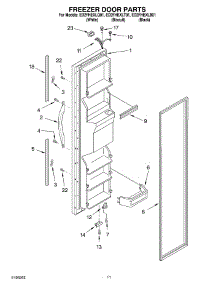 07 - Freezer Door parts for Whirlpool Refrigerator ED2FHEXLT01 from AppliancePartsPros.com