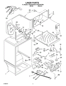 03 - Liner parts for Whirlpool Refrigerator ET9FTKXKQ02 from AppliancePartsPros.com