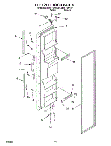 07 - Freezer Door parts for Whirlpool Refrigerator ED2FTGXKT04 from AppliancePartsPros.com