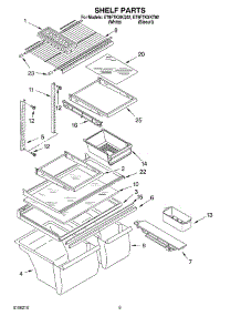 05 - Shelf, Optional parts for Whirlpool Refrigerator ET9FTKXKT02 from AppliancePartsPros.com
