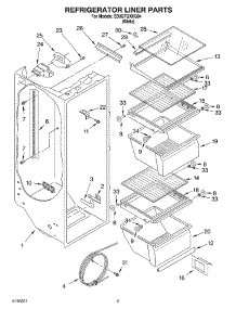 02 - Refrigerator Liner parts for Whirlpool Refrigerator ED0GTQXKQ04 from AppliancePartsPros.com