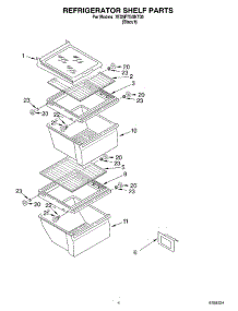 03 - Refrigerator Shelf parts for Whirlpool Refrigerator 7ED5FTGXKT00 from AppliancePartsPros.com