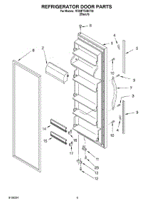 06 - Refrigerator Door parts for Whirlpool Refrigerator 7ED5FTGXKT00 from AppliancePartsPros.com
