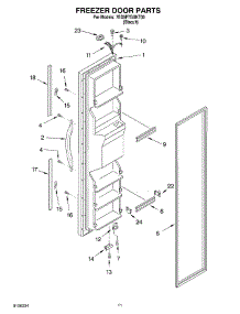 07 - Freezer Door parts for Whirlpool Refrigerator 7ED5FTGXKT00 from AppliancePartsPros.com