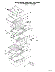 03 - Refrigerator Shelf parts for Whirlpool Refrigerator ED2FHGXKQ04 from AppliancePartsPros.com