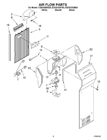 05 - Air Flow parts for Whirlpool Refrigerator ED2CHQXKT03 from AppliancePartsPros.com
