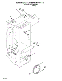 02 - Refrigerator Liner parts for Whirlpool Refrigerator 7ED7FHGXKQ00 from AppliancePartsPros.com