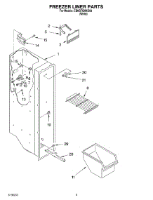 03 - Refrigerator Shelf parts for Whirlpool Refrigerator ED0GTQXKQ03 from AppliancePartsPros.com