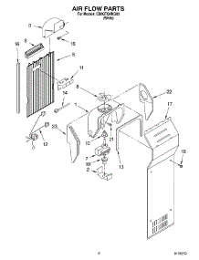 04 - Air Flow parts for Whirlpool Refrigerator ED0GTQXKQ03 from AppliancePartsPros.com