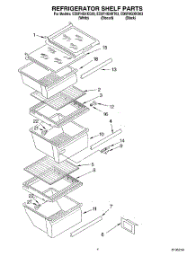 03 - Refrigerator Shelf Parts parts for Whirlpool Refrigerator ED5FHGXKT03 from AppliancePartsPros.com