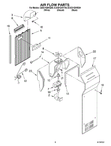 05 - Air Flow parts for Whirlpool Refrigerator ED2CHQXKQ04 from AppliancePartsPros.com