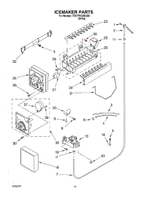 12 - Ice Maker, Optional parts for Whirlpool Refrigerator 7ED7FHGXKQ00 from AppliancePartsPros.com