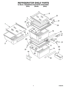 03 - Refrigerator Shelf parts for Whirlpool Refrigerator ED2CHQXKQ03 from AppliancePartsPros.com