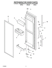 07 - Refrigerator Door parts for Whirlpool Refrigerator ED2CHQXKQ03 from AppliancePartsPros.com