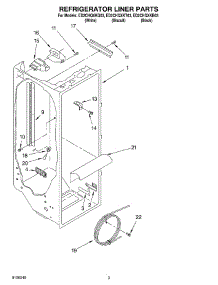 02 - Refrigerator Liner parts for Whirlpool Refrigerator ED2CHQXKB03 from AppliancePartsPros.com