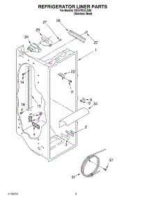 02 - Refrigerator Liner parts for Whirlpool Refrigerator GD5YHEXLS00 from AppliancePartsPros.com