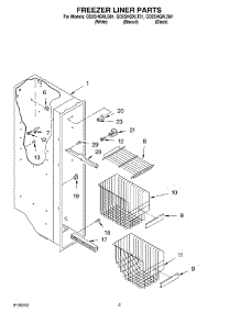 04 - Freezer Liner parts for Whirlpool Refrigerator GD2SHGXLT01 from AppliancePartsPros.com