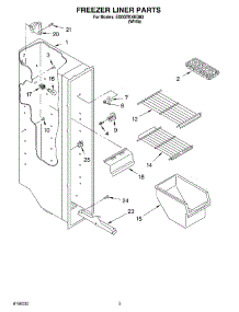 03 - Freezer Liner parts for Whirlpool Refrigerator ED0GTKXKQ03 from AppliancePartsPros.com