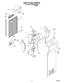 04 - Air Flow parts for Whirlpool Refrigerator ED0GTKXKQ03 from AppliancePartsPros.com