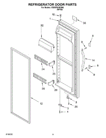 06 - Refrigerator Door parts for Whirlpool Refrigerator ED0GTKXKQ03 from AppliancePartsPros.com