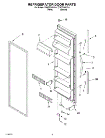 06 - Refrigerator Door parts for Whirlpool Refrigerator ED2GTQXKQ03 from AppliancePartsPros.com