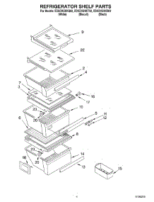 03 - Refrigerator Shelf Parts parts for Whirlpool Refrigerator ED5CHQXKQ02 from AppliancePartsPros.com