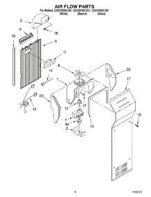 05 - Air Flow parts for Whirlpool Refrigerator GD2SHGXLB01 from AppliancePartsPros.com