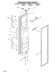 08 - Freezer Door parts for Whirlpool Refrigerator GD2SHGXLB01 from AppliancePartsPros.com