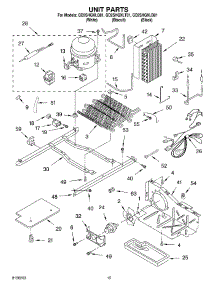 10 - Unit parts for Whirlpool Refrigerator GD2SHGXLB01 from AppliancePartsPros.com