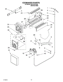 12 - Icemaker parts for Whirlpool Refrigerator GD5YHEXLS00 from AppliancePartsPros.com