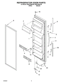06 - Refrigerator Door parts for Whirlpool Refrigerator ED2GTQXKT02 from AppliancePartsPros.com