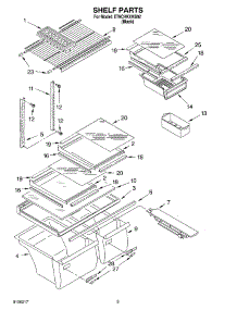 05 - Shelf, Optional parts for Whirlpool Refrigerator ET9CHKXKB02 from AppliancePartsPros.com