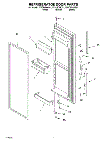 07 - Refrigerator Door parts for Whirlpool Refrigerator ED2CHQXKQ01 from AppliancePartsPros.com