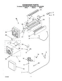 11 - Ice Maker parts for Whirlpool Refrigerator ED2CHQXKQ01 from AppliancePartsPros.com