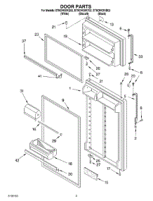 02 - Door parts for Whirlpool Refrigerator ET8CHKXKB02 from AppliancePartsPros.com