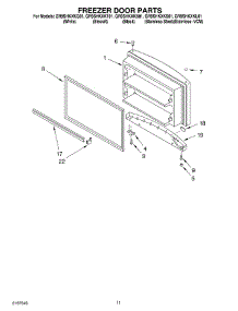 06 - Freezer Door, Optional parts for Whirlpool Refrigerator GR9SHKXKL01 from AppliancePartsPros.com