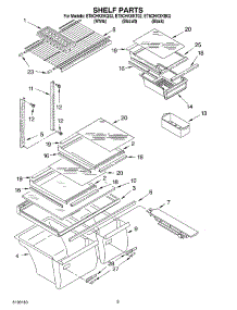 05 - Shelf, Optional parts for Whirlpool Refrigerator ET8CHKXKB02 from AppliancePartsPros.com