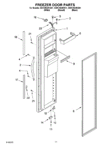 08 - Freezer Door parts for Whirlpool Refrigerator ED2CHQXKT01 from AppliancePartsPros.com