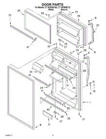 02 - Door parts for Whirlpool Refrigerator ET1MTMXKT02 from AppliancePartsPros.com