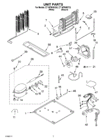 04 - Unit parts for Whirlpool Refrigerator ET1MTMXKT02 from AppliancePartsPros.com