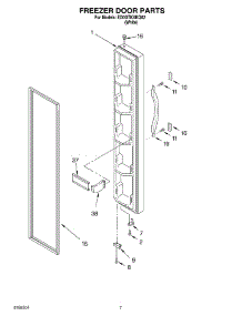 05 - Freezer Door parts for Whirlpool Refrigerator ED0GTKXKQ02 from AppliancePartsPros.com