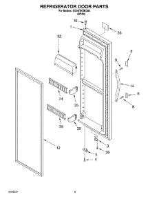 06 - Refrigerator Door parts for Whirlpool Refrigerator ED0GTKXKQ02 from AppliancePartsPros.com