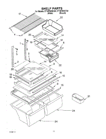 06 - Shelf, Optional parts for Whirlpool Refrigerator ET1MTMXKT02 from AppliancePartsPros.com