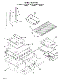03 - Shelf parts for Whirlpool Refrigerator GT1SHTXLQ01 from AppliancePartsPros.com
