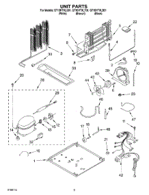 05 - Unit parts for Whirlpool Refrigerator GT1SHTXLQ01 from AppliancePartsPros.com