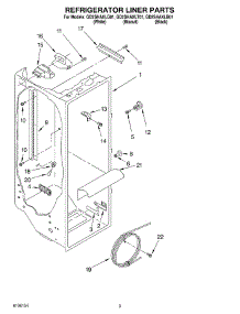 02 - Refrigerator Liner parts for Whirlpool Refrigerator GD25SHAXLT01 from AppliancePartsPros.com
