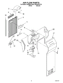 05 - Air Flow parts for Whirlpool Refrigerator GD2NHGXLT00 from AppliancePartsPros.com