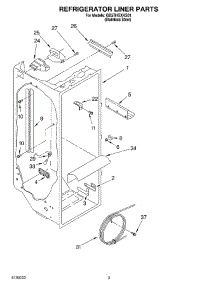 02 - Refrigerator Liner parts for Whirlpool Refrigerator GD5THGXKS01 from AppliancePartsPros.com