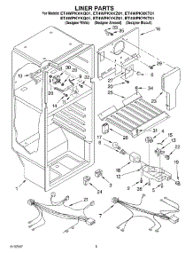 03 - Liner parts for Whirlpool Refrigerator ET4WPKYKZ01 from AppliancePartsPros.com