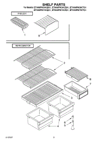 05 - Shelf, Optional parts for Whirlpool Refrigerator ET4WPKYKZ01 from AppliancePartsPros.com